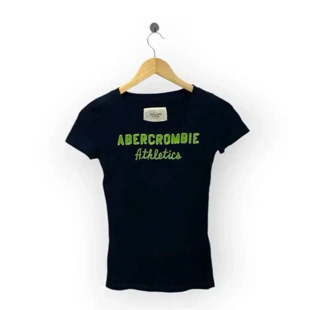 아베크롬비 Y2K 슬림핏 그린로고 티셔츠 XS