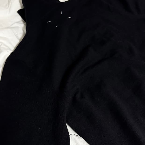 마르지엘라 엘보우 패치 터틀넥 블랙 (M)