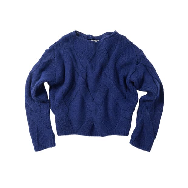 오들리워크샵 니트 alpaca classic cable sweater