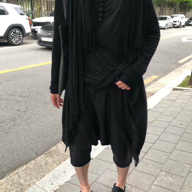 블랙 꼼데가르송 큐프라 사루엘 팬츠
