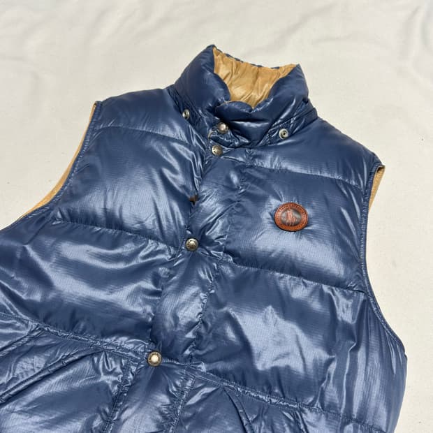 L 폴로랄프로렌 쿠키와펜 블루 다운 패딩 베스트