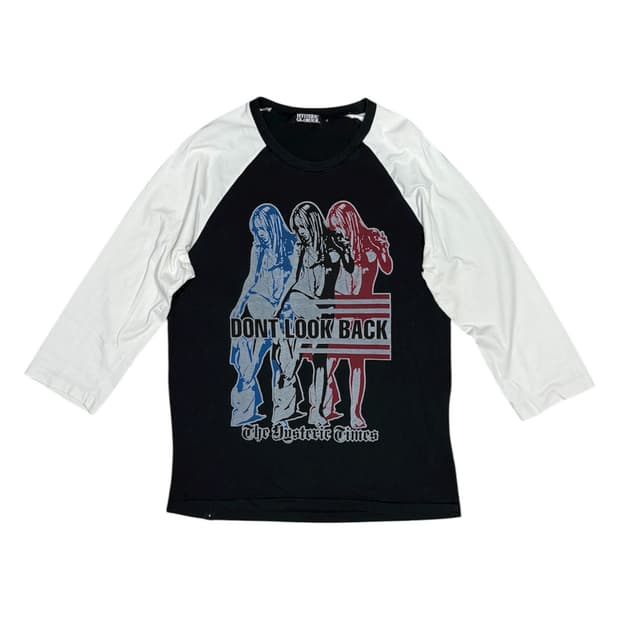 히스테릭 글래머 아카이브 히스걸 라글란 7부 롱슬리브 티셔츠