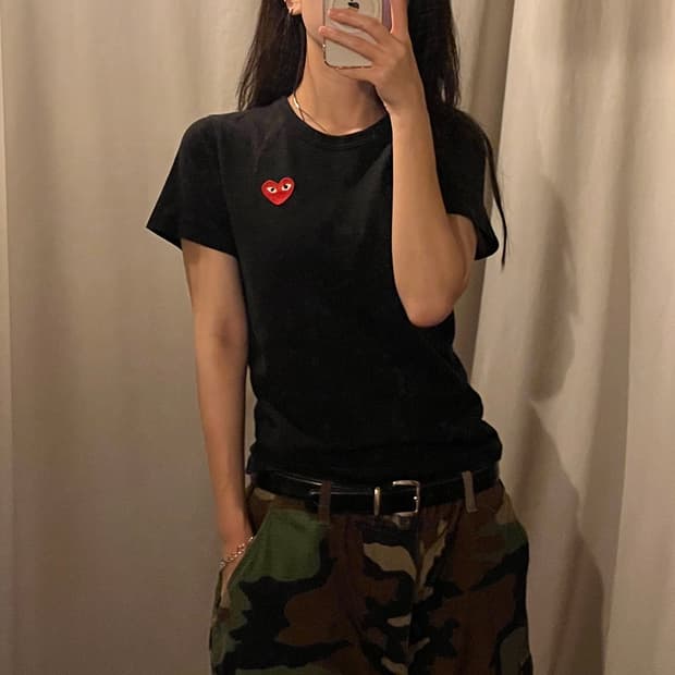 꼼데가르송 와펜 반팔티셔츠