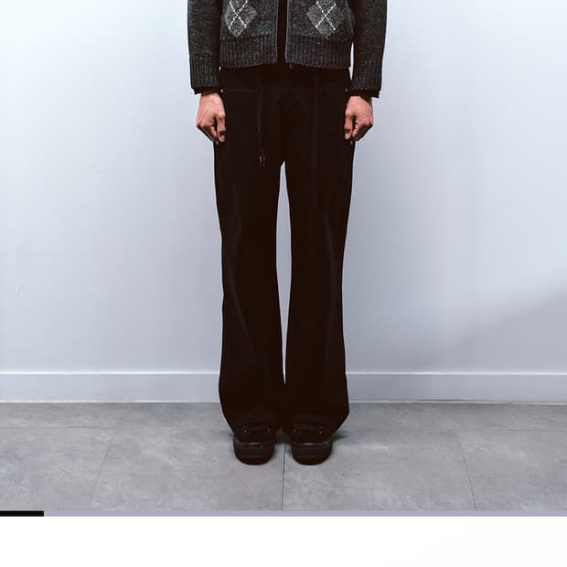 다이닛 ARGYLE KNIT ZIP UP IN CHARCOAL