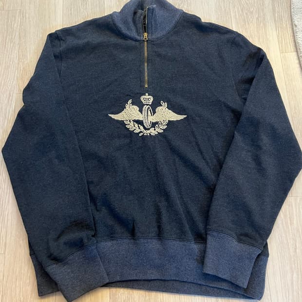 RRl embroiled  wing sweater 