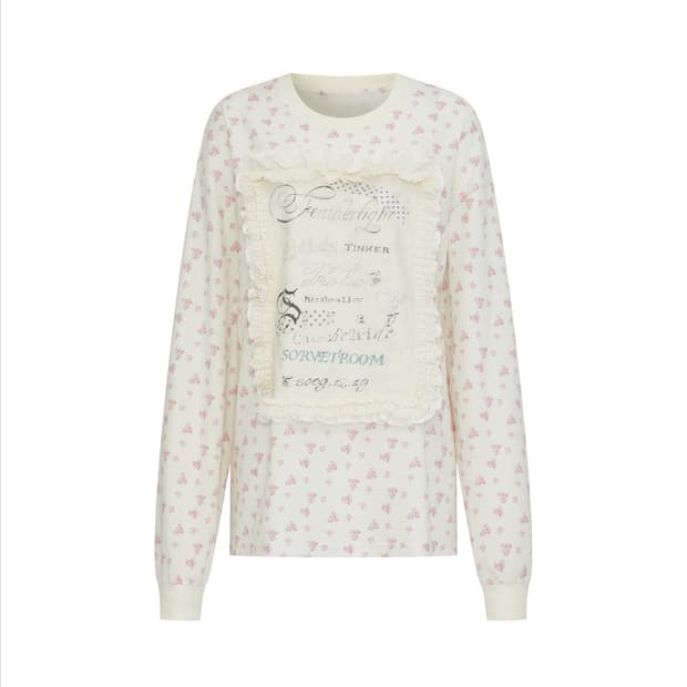 sorvetroom 레터 프릴 스웻셔츠