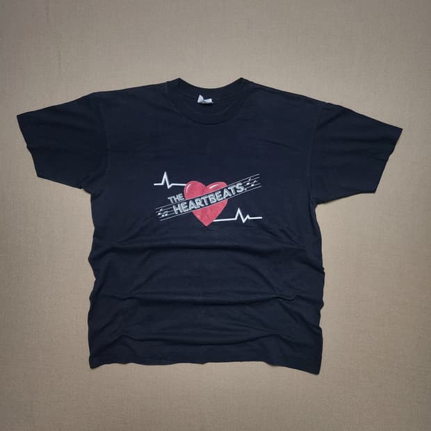 90s USA Hanes THE HEARTBEATS 싱글스티치 티셔츠17