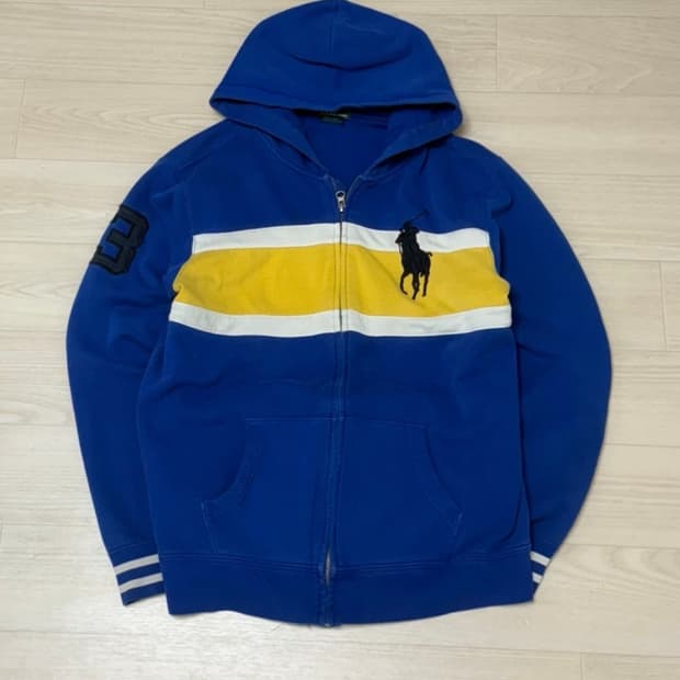 정품 폴로랄프로렌 빅포니 블루 후드집업 XL