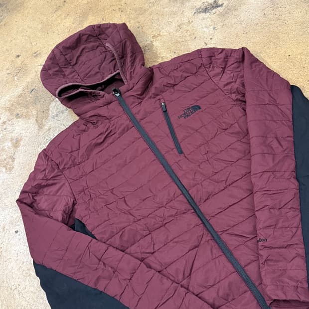 [정품/XL] 노스페이스 버건디 패딩 후드 자켓 b19