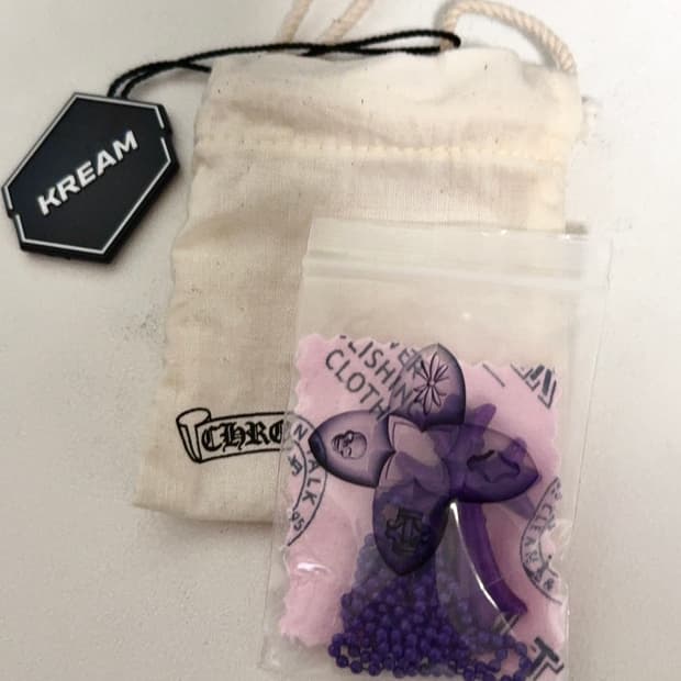 크롬하츠 실리콘 실리크롬 목걸이 퍼플