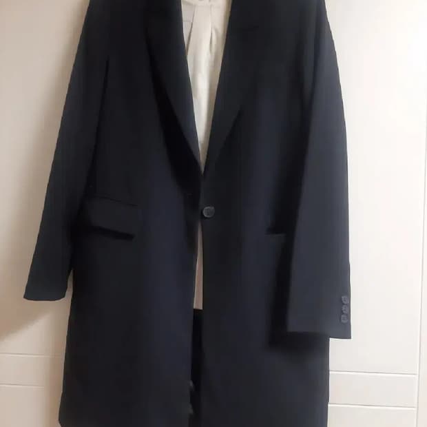 미니멀 간절기 블랙 데일리 롱 자켓 M 55 66