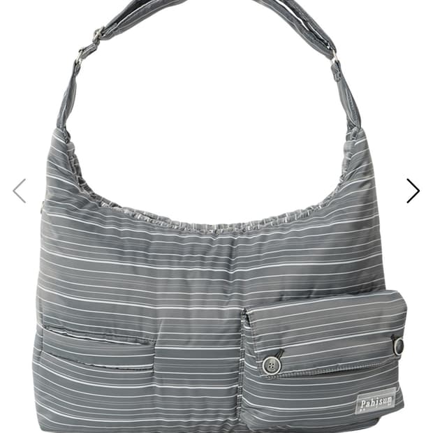파히섬 STRIPE POCKET CROSS BAG GRAY