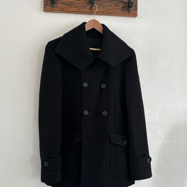 BOTTEGA VENETA 보테가 베네타 블랙 피 코트