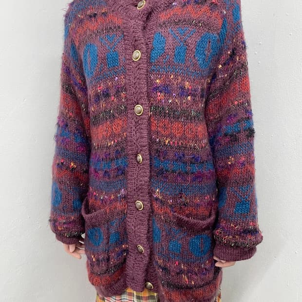 하구미 그래니 버튼 가디건