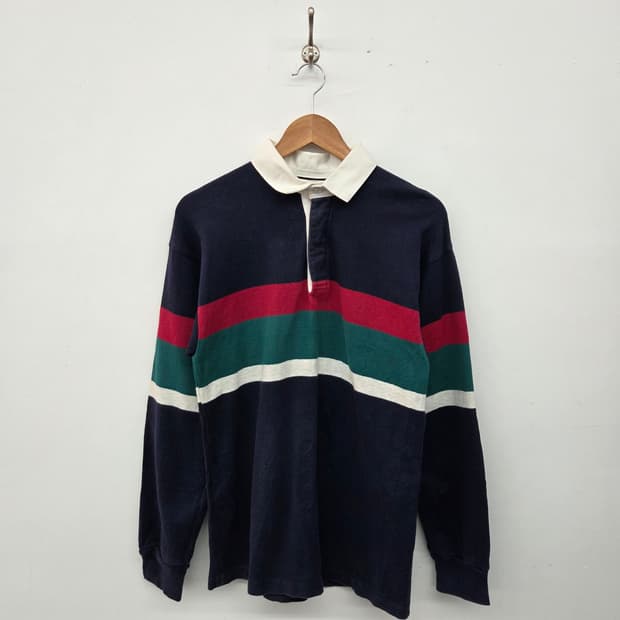 엘엘빈 스트라이프 긴팔 럭비티셔츠 남s