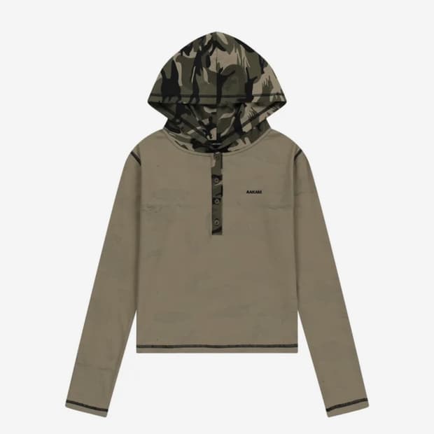 아캄 카모 후드 롱슬리브