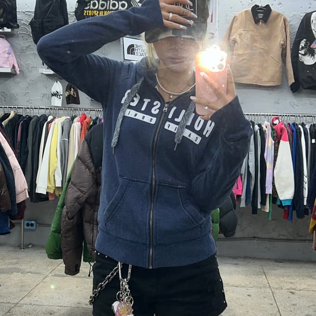 홀리스터 핑거홀 후드집업