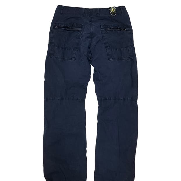 스톤아일랜드 와펜 네이비 코튼팬츠