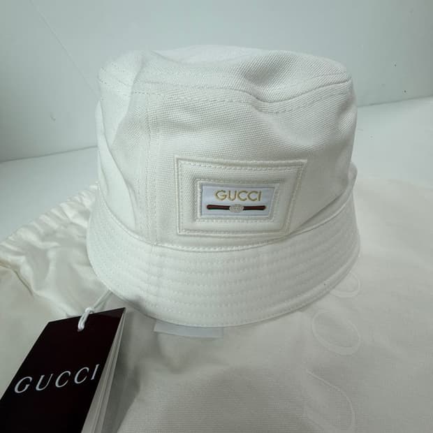 구찌 버킷 햇 모자  화이트 벙거지 gucci