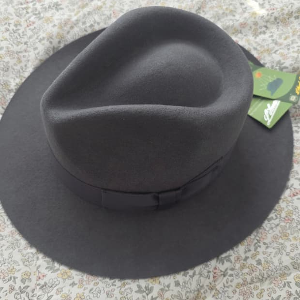 프리미엄 100%양모 페도라 그레이 사이즈 55cm 남여공용 (작은 두상