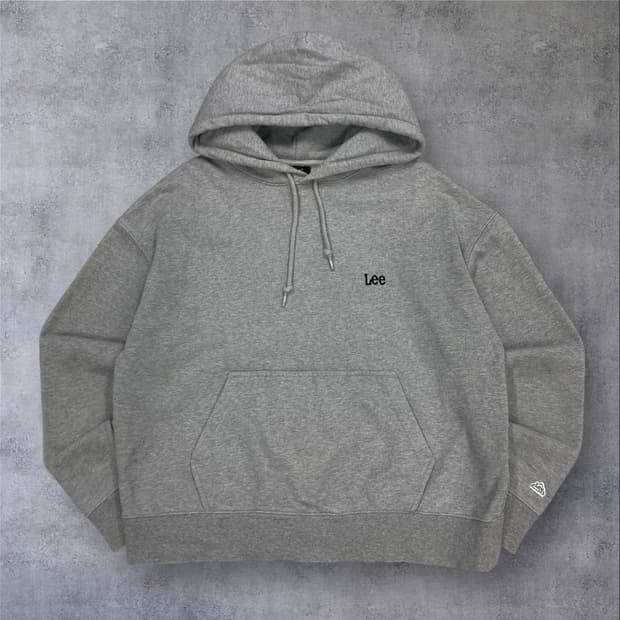 Lee 그레이 컬러 스몰 로고 후드티