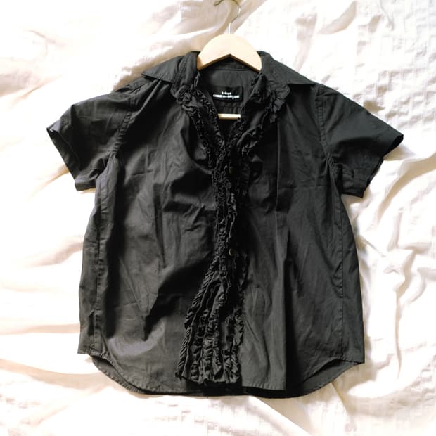 tricot 꼼데가르송 반팔 블라우스