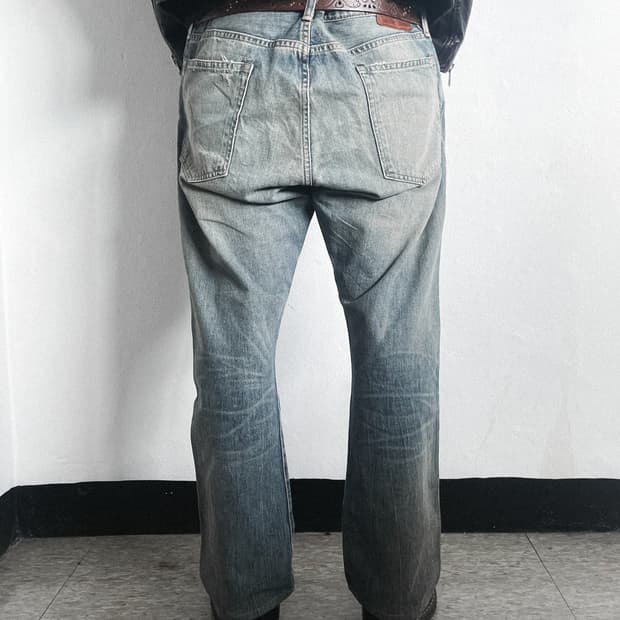 폴로 랄프로렌 워시드 새깅 루즈핏 데님