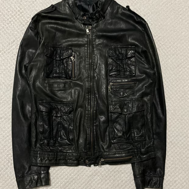 광희시장 웨스턴 무드 램스킨 양가죽 레더 자켓