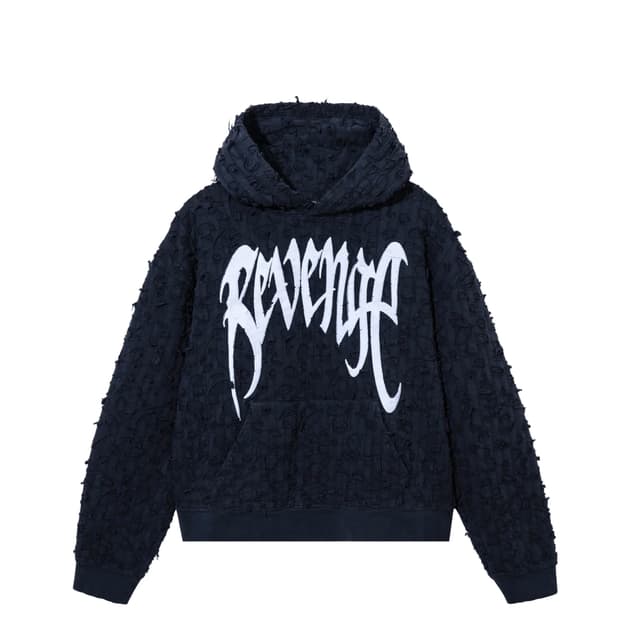 [M] REVENGE 리벤지 아치 로고 자수 후드 네이비 화이트