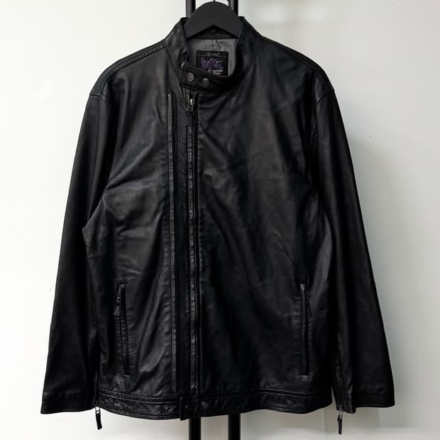 호미니 에메리토 더블 레더 집 자켓