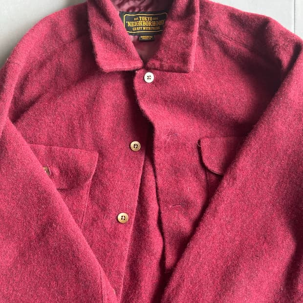 네이버후드 울 80% 셔츠