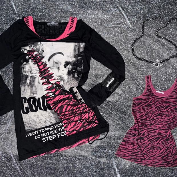 Punk zebra layered cody set