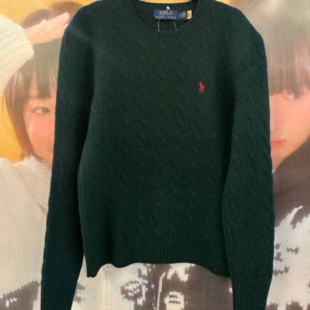 POLO 폴로 딥그린 케이블니트