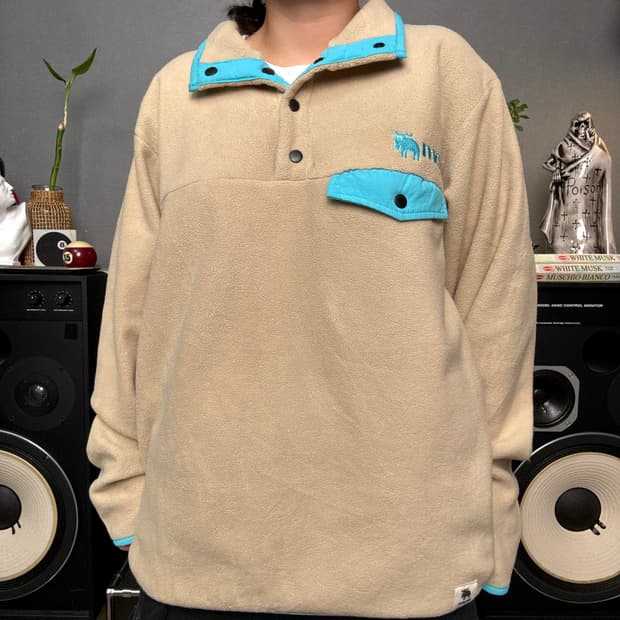 moz 빈티지 플리스풀오버