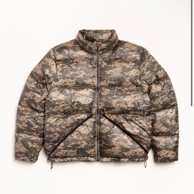 스투시 마이크로 립스탑 다운 자켓 디지 카모 M