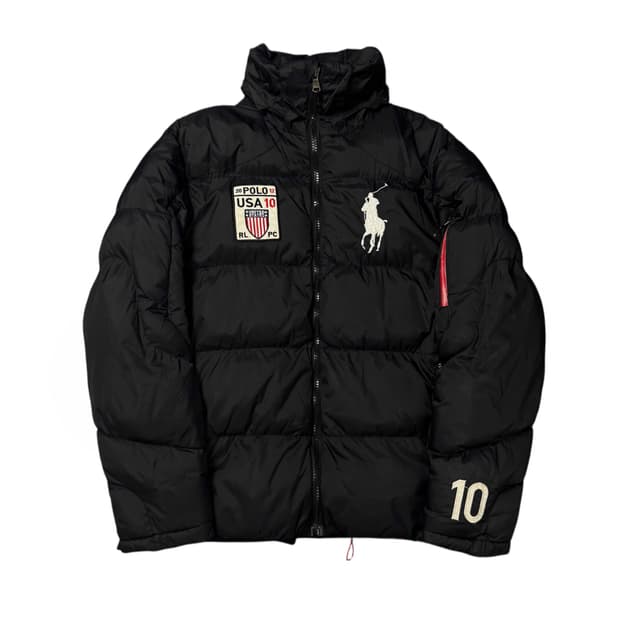 (L) 폴로 랄프로렌 USA 빅포니 덕다운 패딩 블랙