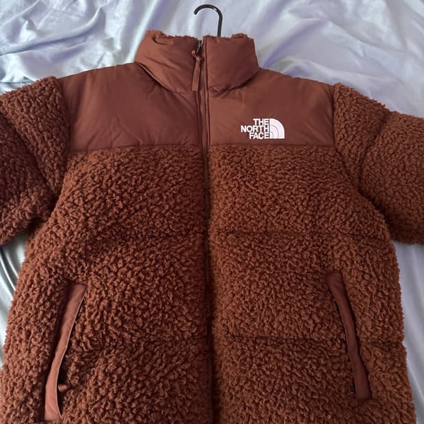 20FW 노스페이스 리버시블 셰르파 눕시 패딩 자켓 브라운