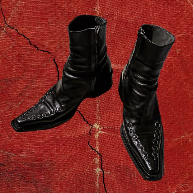 DSQUARED2 디스퀘어드 롱 노즈 웨스턴 링 피어스 부츠 42