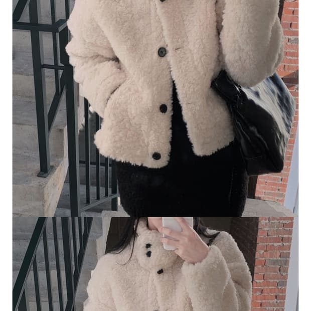 하이넥 뽀글이 자켓