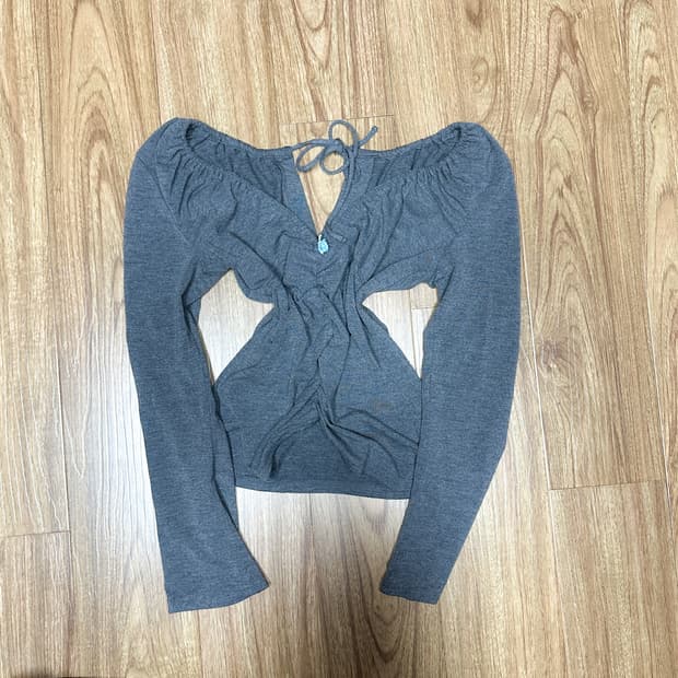 빈티지 그레이 장미 레이어드 티셔츠 히메갸루 발레코어 모리걸 로걀 긱시크