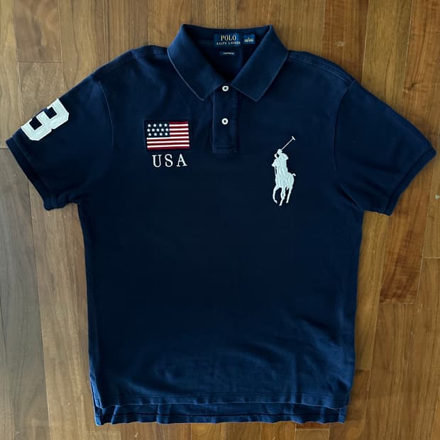 폴로 랄프로렌 빅포니 성조기 피케티 L