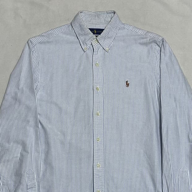 M 폴로랄프로렌 스카이블루 스트라이프 셔츠