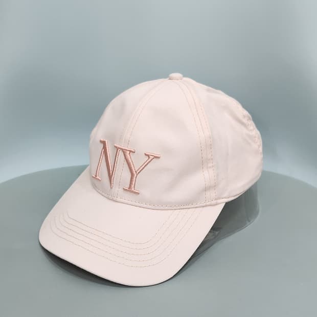 H&M NY 뉴욕 연핑크 볼캡 모자