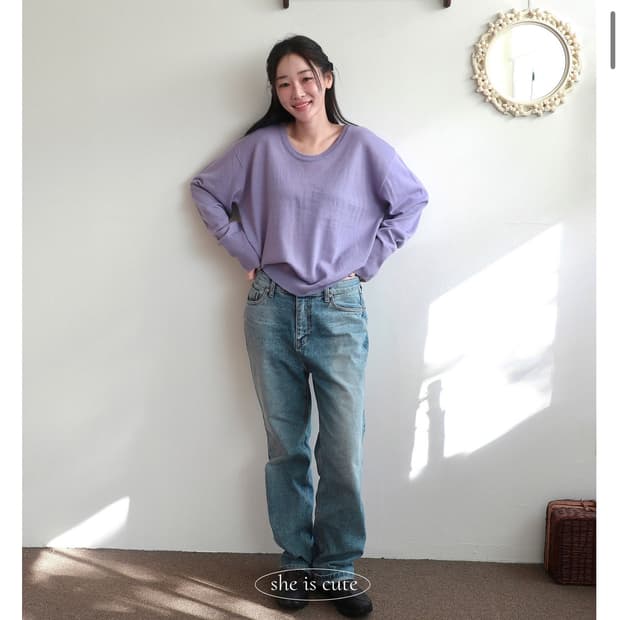 쉬이즈큐트 니트 피크닉 니트웨어 퍼플( 새상품)