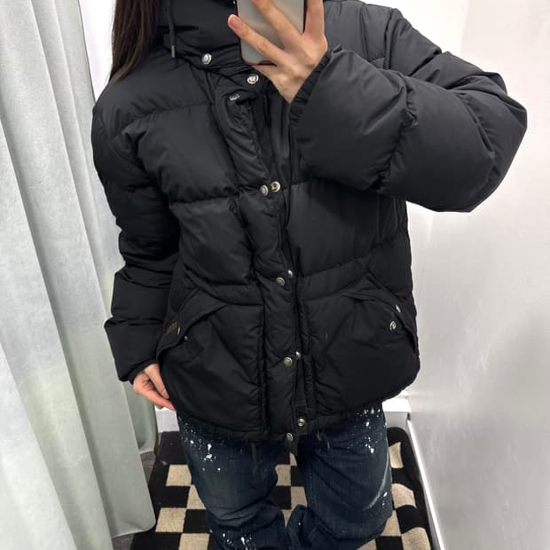 폴로 블랙 덕다운 패딩 