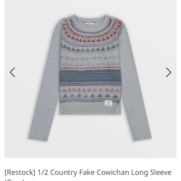 1/2 Country Fake Cowichan Long Sleeve 