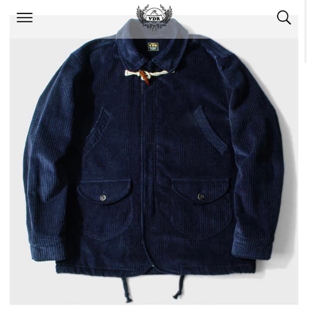 비디알 코듀로이 토글 자켓