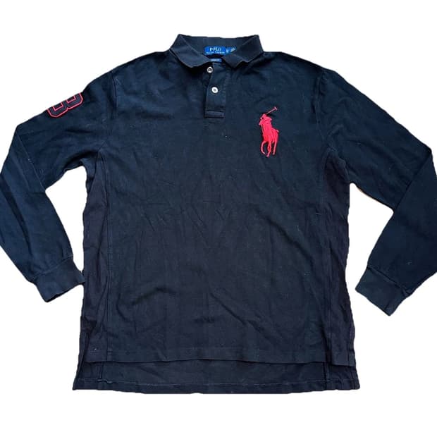 폴로 랄프로렌 빅 포니 롱 슬리브 블랙 레드