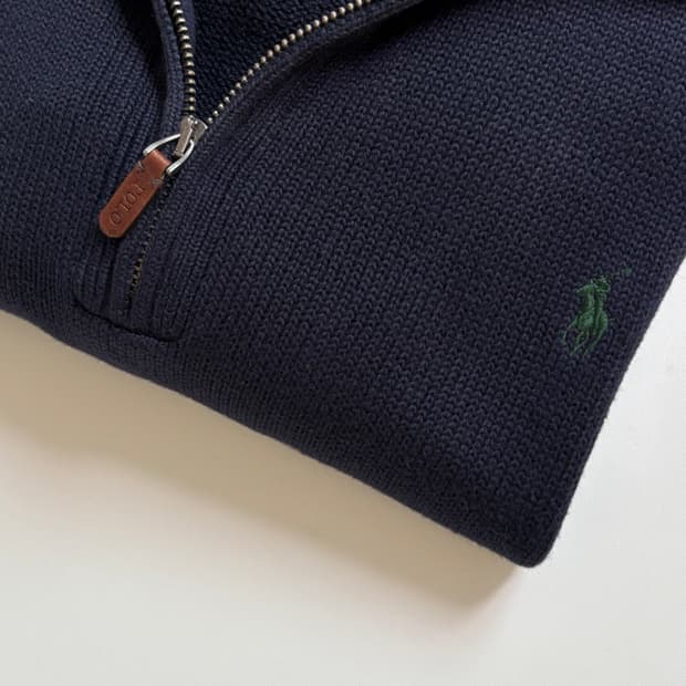 Polo 폴로 랄프로렌 신형 코튼 그린포니 네이비컬러 하프집업