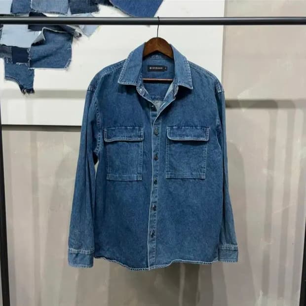 지오다노 데님 셔츠 자켓 L 폴로 